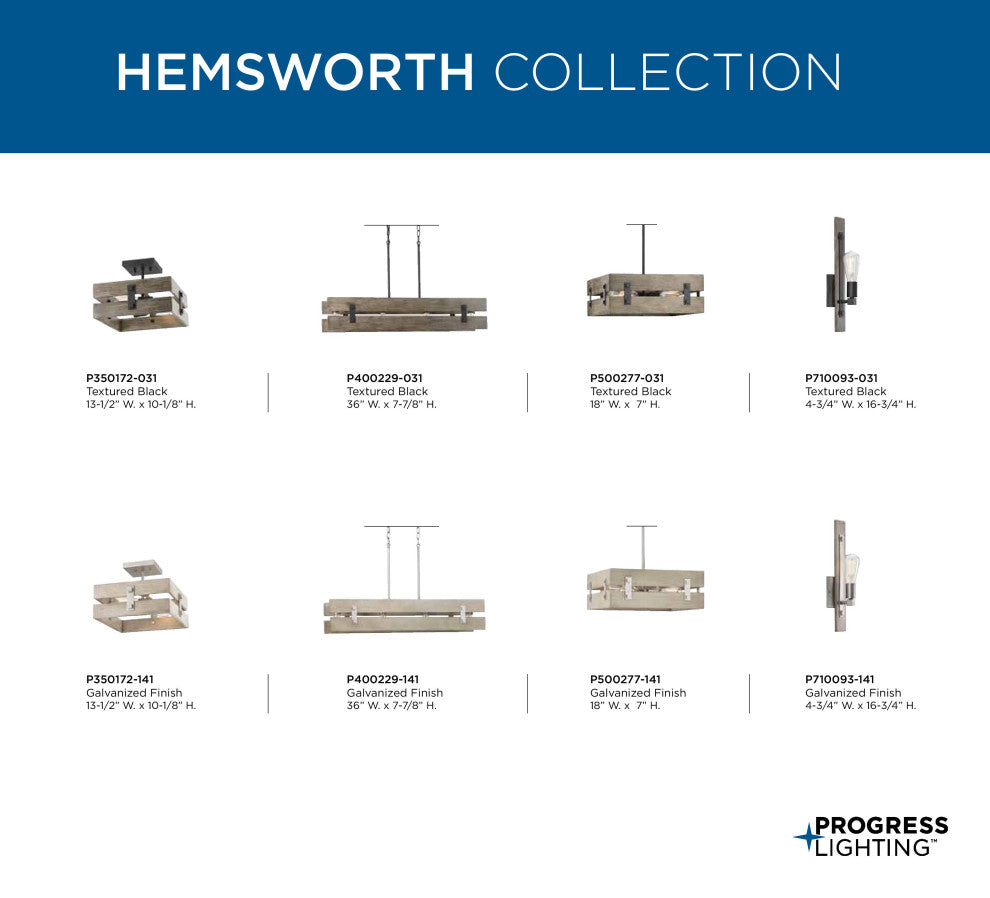 Hemsworth Collection Black 4-Light Pendant