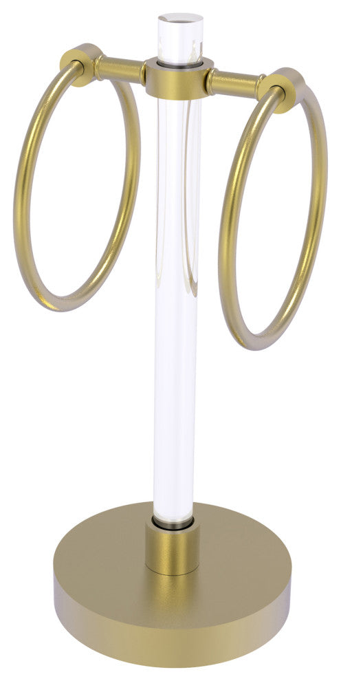 Clearview Vanity Guest Towel Ring, Satin Brass