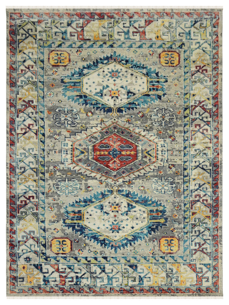 Willow Mesa Area Rug, Silver, 10' x 14', Tribal
