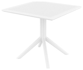 Cross XL Patio Dining Set With 4 Chairs White