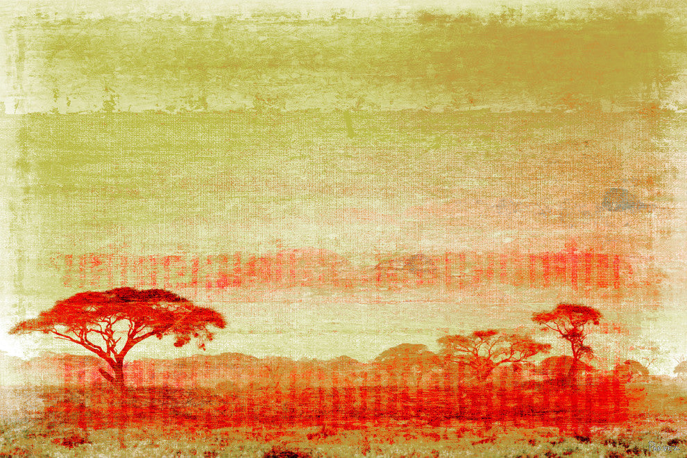 "Africa" Print on Canvas, 18"x12"