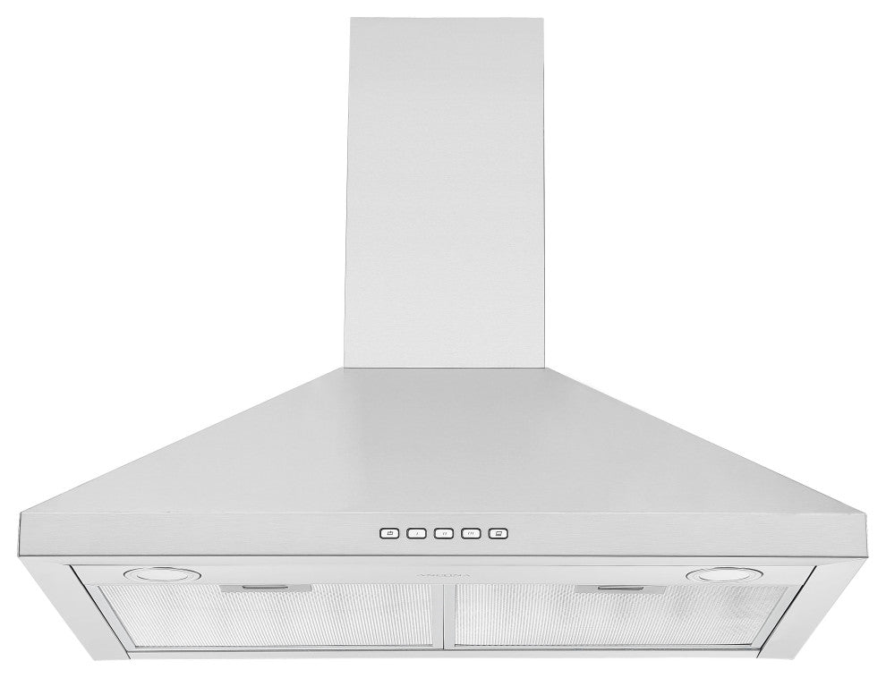 Convertible Wall-Mounted Pyramid Range Hood 30"