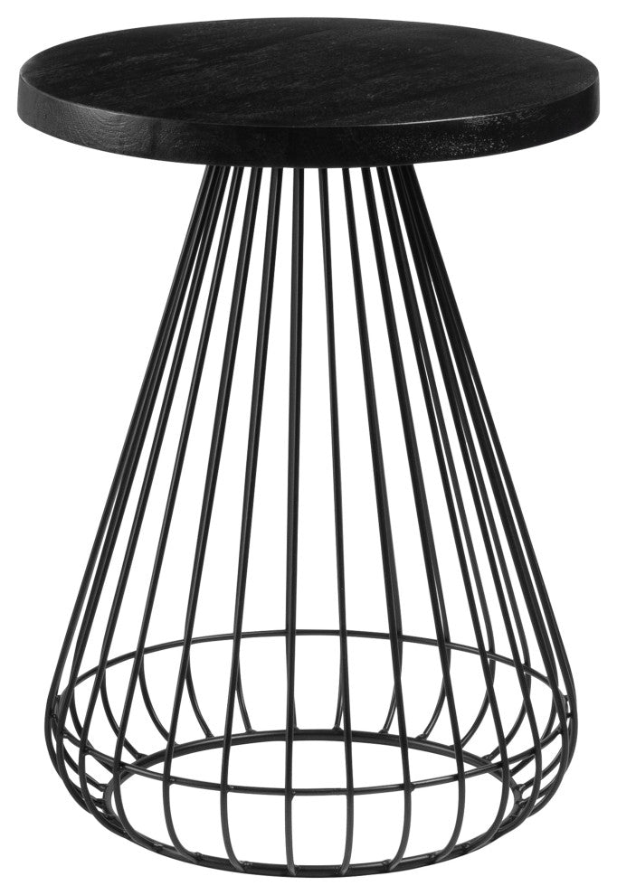 Melody Designer Cage Table, Black/Black