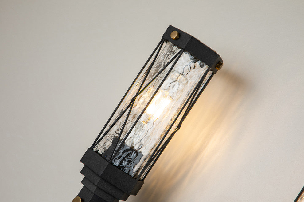 Abbey 3 Light Bath Bath Vanity Light, Weathered Zinc and Antiqued Brass
