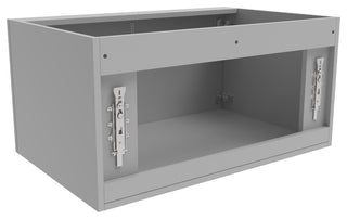 CastelloUSA Alpine 30" Wall Mounted Vanity, Base Only, Gray, Brushed Nickel