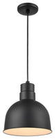 R Series Collection 1 Light 10 in. Satin Black RLM Pendant