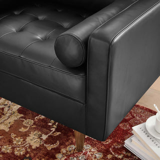 Valour Leather Armchair, Black