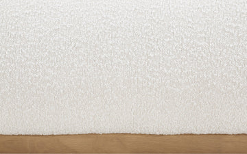 Vaughn Bed, Cream, King, Boucle Fabric, Natural Finish