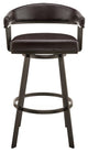 Bronson 30 Bar Height Swivel Bar Stool in Java Brown Finish and Chocolate...