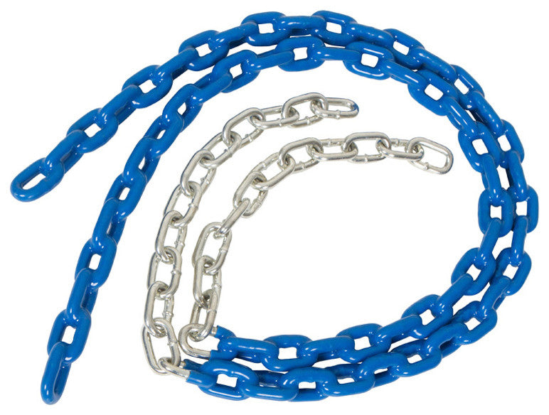 Coated Trapeze Swing Chains, Set of 2, Blue, 3.5'