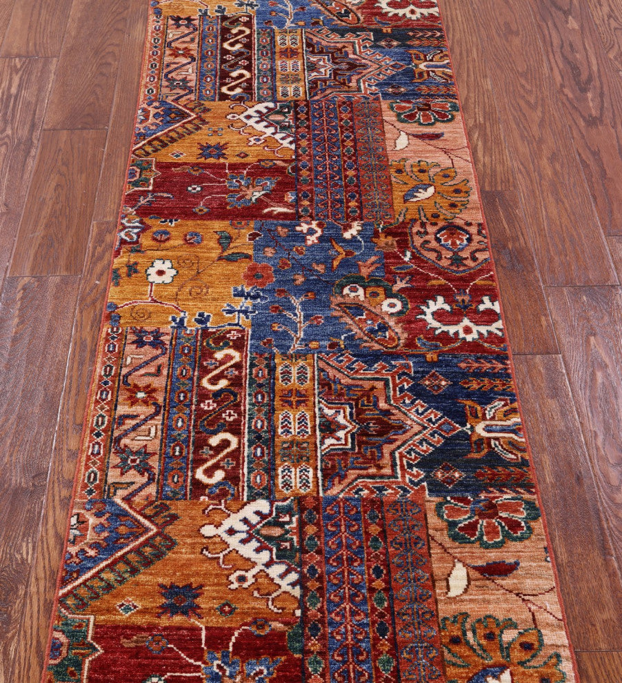 2' 1" X 5' 11" Runner Hand-Knotted Super Kazak Rug - Q12801