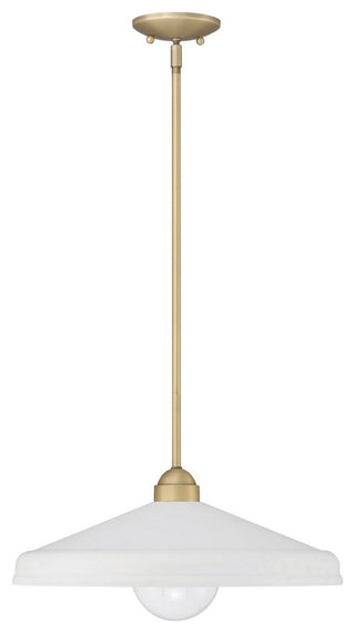 Brooks Matte White 18" Adjustable Barn Light Pendant