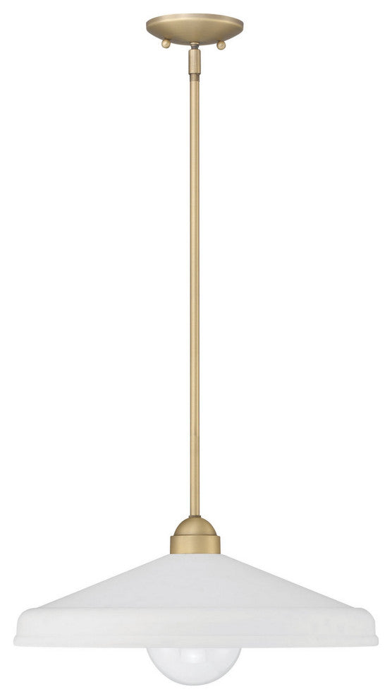 Brooks Matte White 18" Adjustable Barn Light Pendant