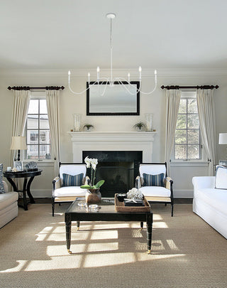 Living District Rohan 54" Chandelier in White