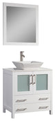 Vanity Art Vanity Set With Vessel Sink, White, 30", Led Sensor-Switch Mirror