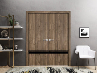 Slab Barn Door Panel 30 x 80 | Planum 0012 Walnut with  | Sturdy Finished
