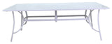 Courtyard Casual Santa Fe 84"x42" Rectangle Aluminum Dining Table, White