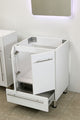 Windbay 24" Freestanding Vanity, White Texture Embossed, White Integrated Sink and Countertop