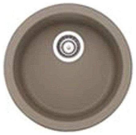 17-11/16" Round Blancorondo Silgranit-Bar Sink, Truffle
