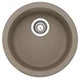 17-11/16" Round Blancorondo Silgranit-Bar Sink, Truffle