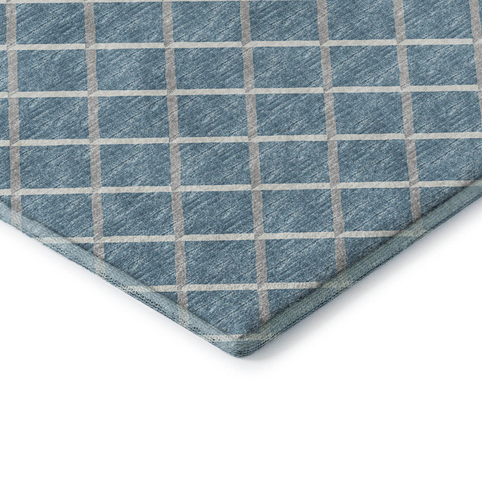 Addison Premium Washable Mayfield AMF140 Blue 2'3" x 7'6" Runner Rug