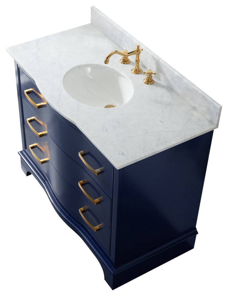 Monroe 42" Bathroom Vanity, Navy Blue