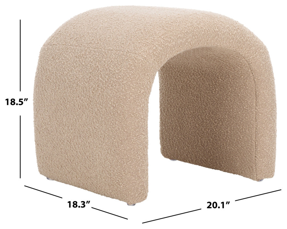 Safavieh Kibo Ottoman, Tan