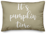 It's Pumpkin Time Lumbar Pillow, Beige, 14"x20"