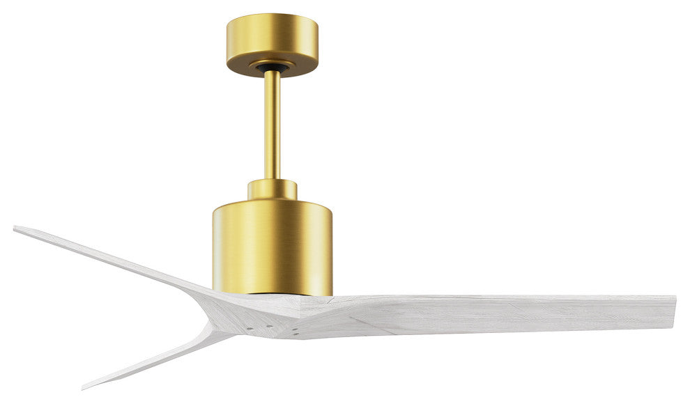 Mollywood  42" Ceiling Fan, Brushed Brass/Matte White, 60