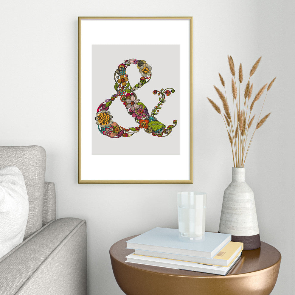 Valentina Ramos Ampersand Metal Framed Art Print