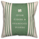 Irish Kisses and Shamrock Wishes 18x18 Spun Poly Pillow