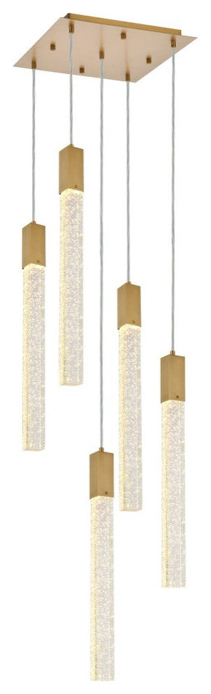 Wade 5-Light Pendant, Satin Gold