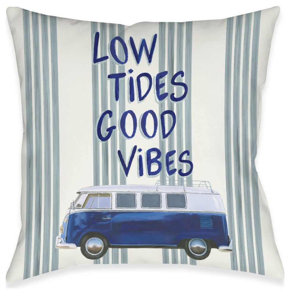 Laural Home Good Vibes 18" X 18" Indoor Decorative Pillow