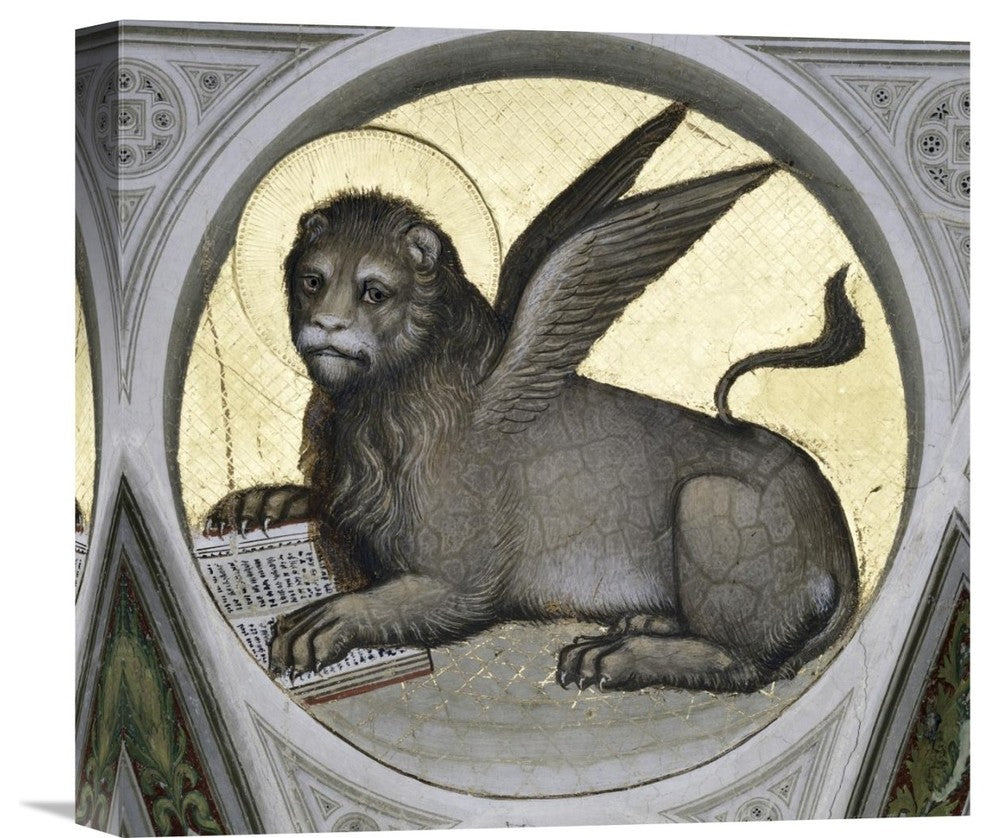 "Saint Mark As a Lion" Stretched Canvas Giclee by Giusto de Menabuoi, 16"x15"
