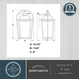 Lexington 7.75"W Outdoor Wall Light Textured Black