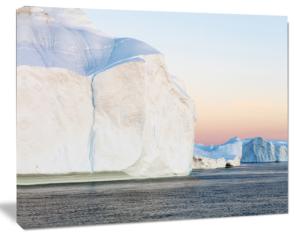 Greenland Ices of Polar Regions, Oversized Seashore Canvas Art Print, 60x40