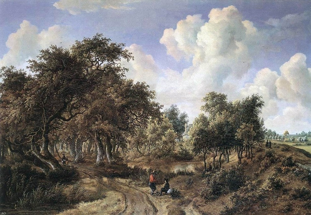 Meyndert Hobbema A Wooded Landscape Wall Decal