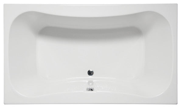 Malibu Vero Rectangle Whirlpool Bathtub 72x42x24 Biscuit
