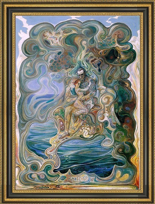 Johannes Holbek Jesaya IV - 18" x 27" Framed Premium Canvas Print