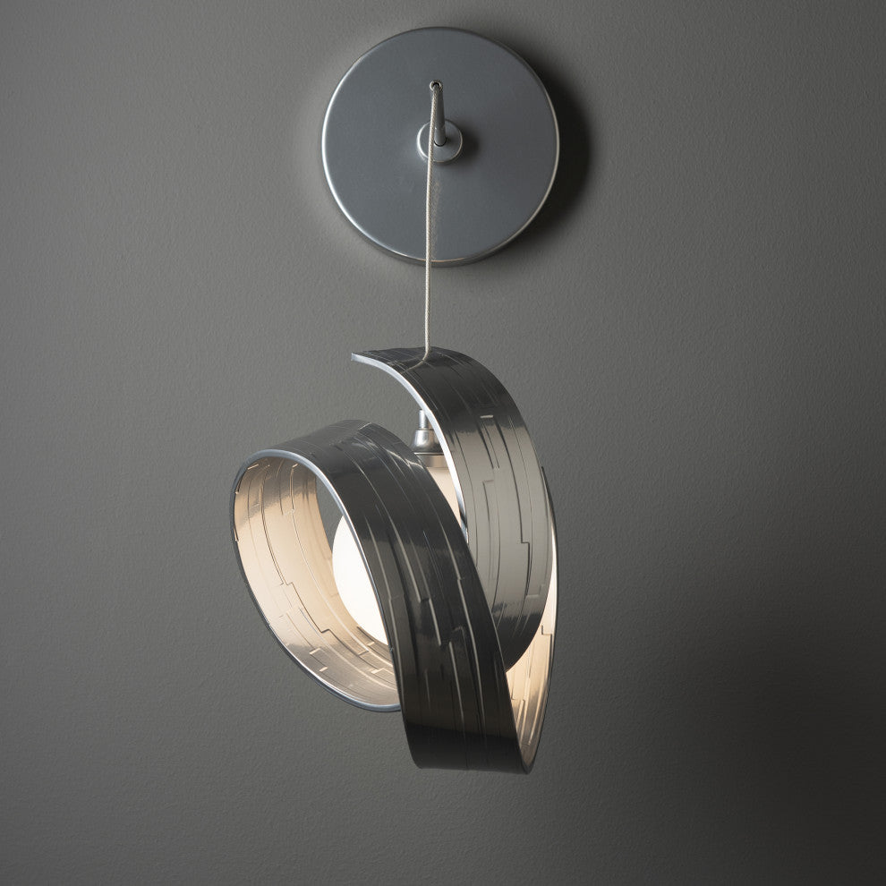 Riza Low Voltage Sconce Sterling Opal Glass