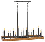 Hinkley Wells Large Eighteen Light Linear, Weathered Brass