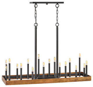 Hinkley Wells Large Eighteen Light Linear, Weathered Brass