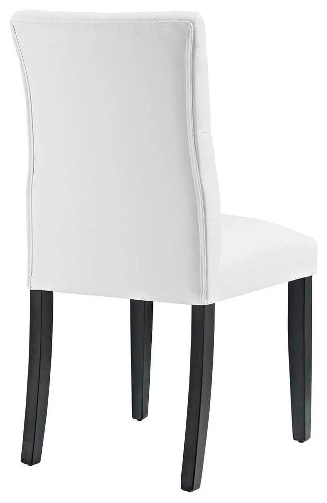 Duchess Dining Chair Vinyl Set of 2, White