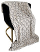 Plutus Brown Beige Diamond Faux Fur Luxury Throw Blanket, Throw 36"W x 60"L