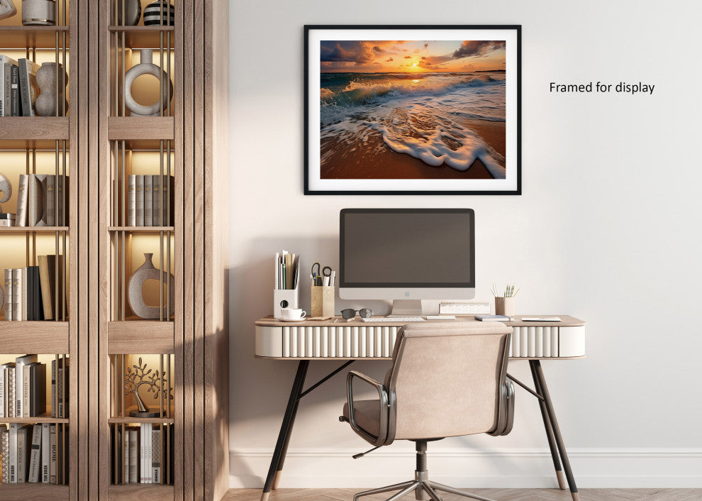Coastal Artwork: California Dreamin' Photorealistic Digital Art Loose, 8" X 10"