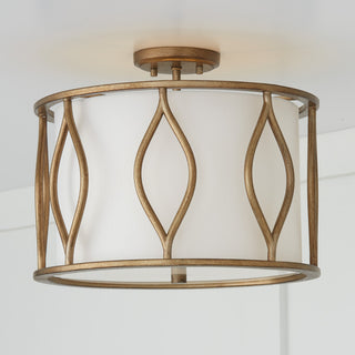 Capital Lighting 252531 Cohen 3 Light 16"W Semi-Flush Drum - Mystic Luster