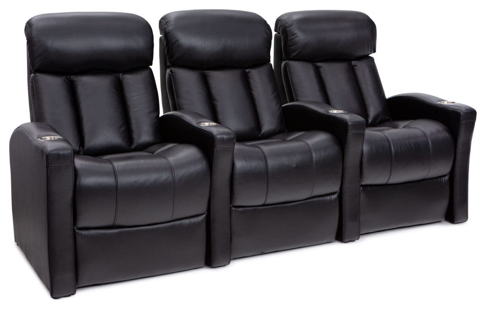 Seatcraft Baron Home Theater Seating, Black, Row of 3