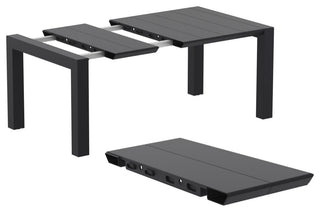Air Extension Dining Set 5 Piece Black