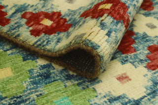 Balochi Zeba Blue/Red Rug, 5'2x6'7