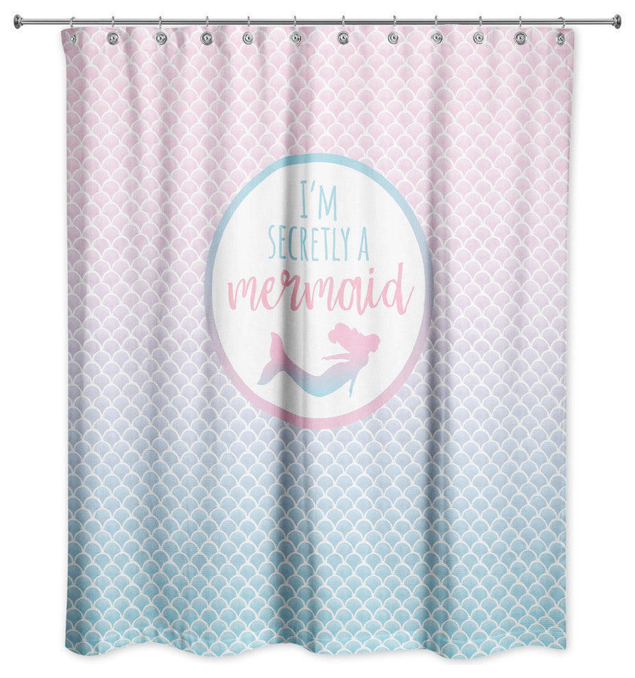 Secretly a Mermaid 71x74 Shower Curtain